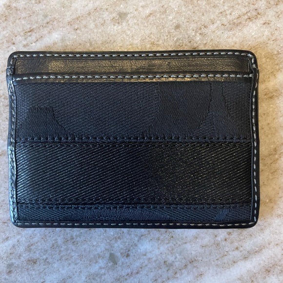 Authentic Coach Canvas Card Holder - Picture 2 of 2